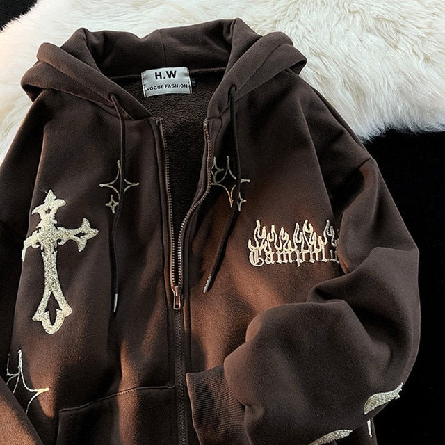 Vintage Embroidery Hoodies - Slayed by Meme