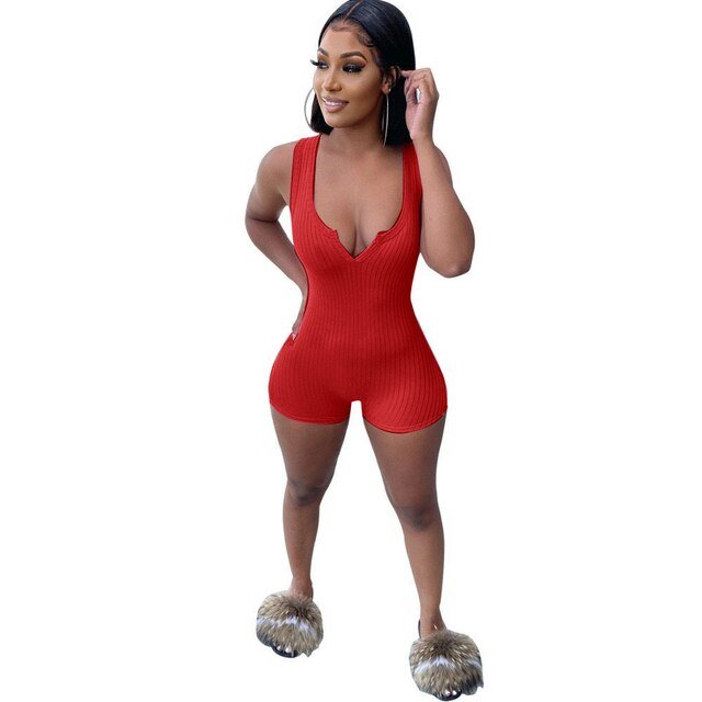 Summer Ribbed Knitted Playsuit - Slayed by Meme