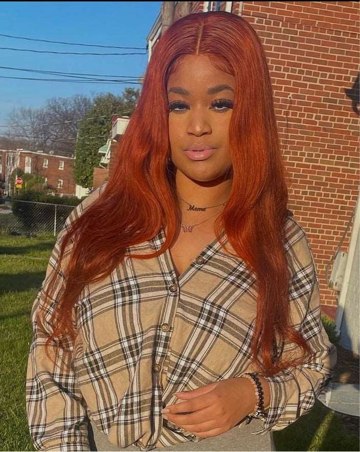 28” ginger copper wig - Slayed by Meme